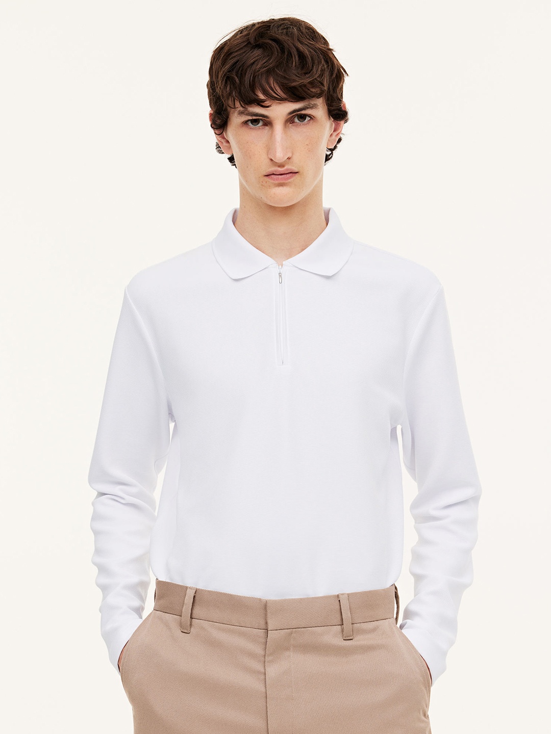 

H&M Slim Fit Polo Shirt, White