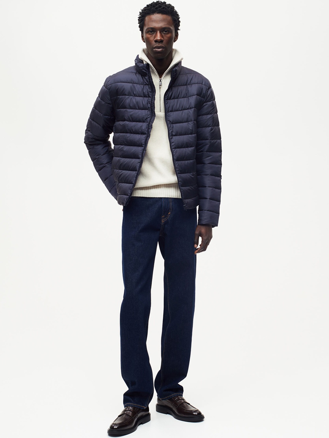 

H&M Lightweight Puffer Jacket, Navy blue