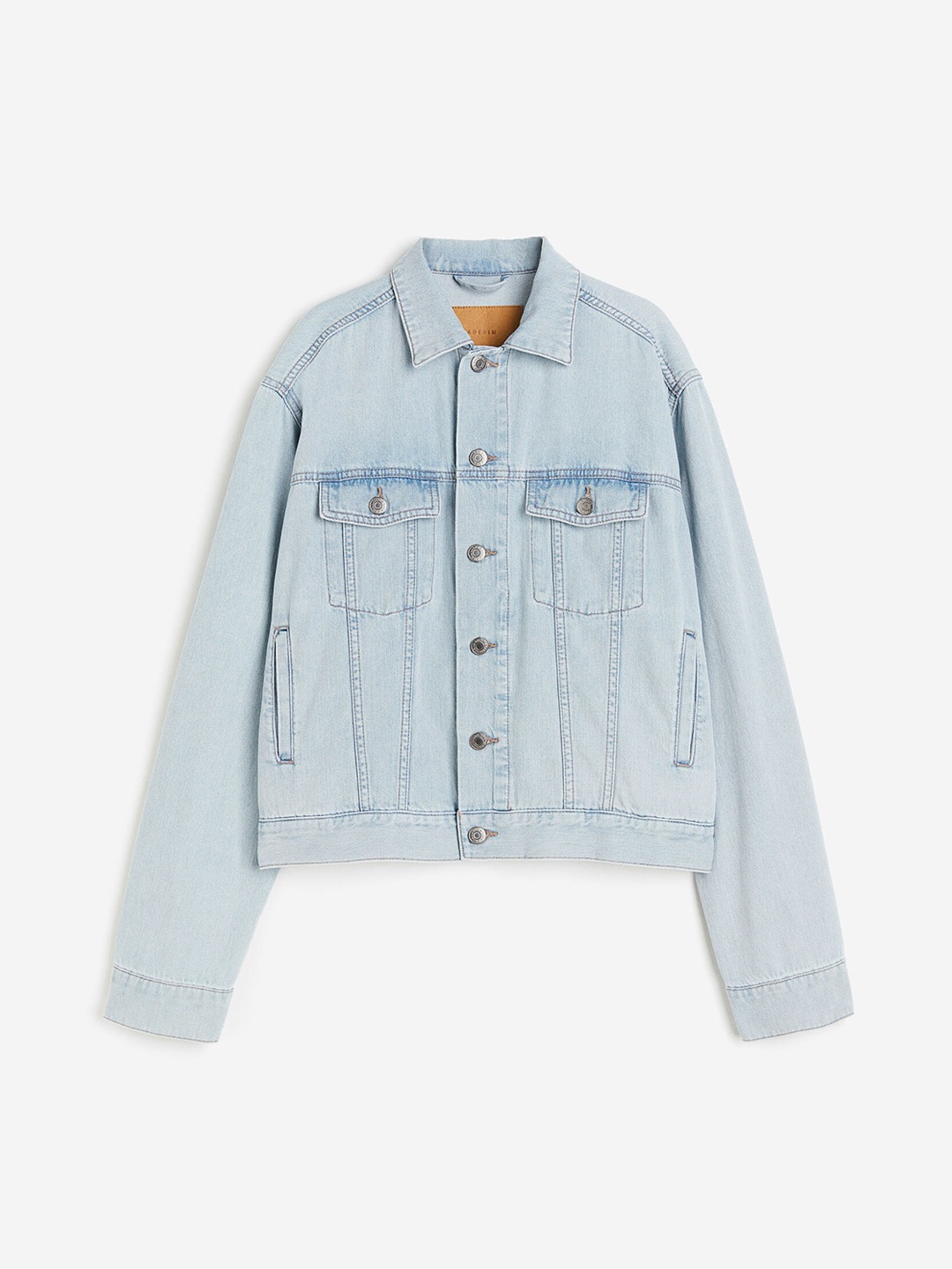 

H&M Feather Soft Denim Jacket, Blue