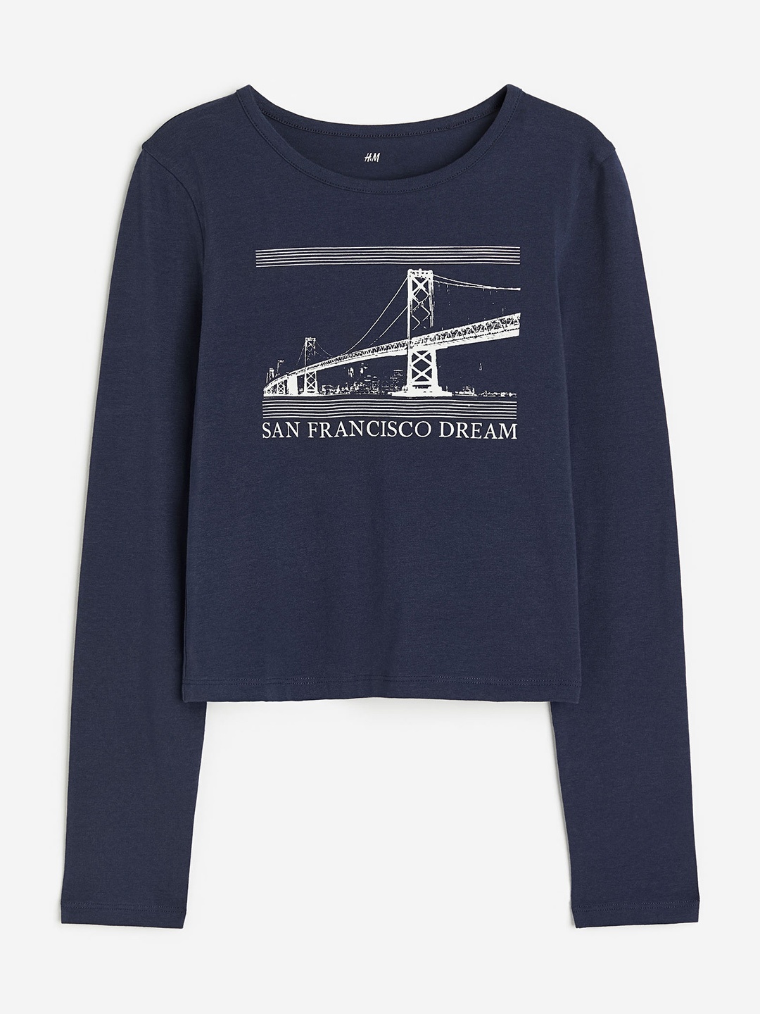 

H&M Girls Printed Top, Navy blue