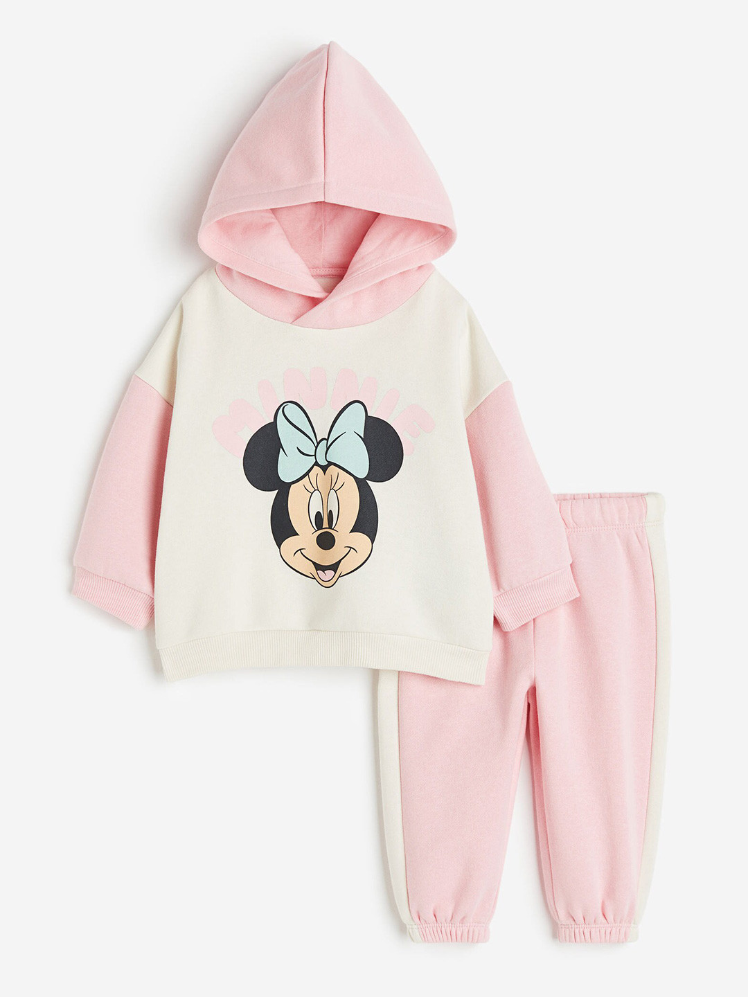 

H&M Girls 2-Piece Pure Cotton Hoodie and Leggings Set, Pink