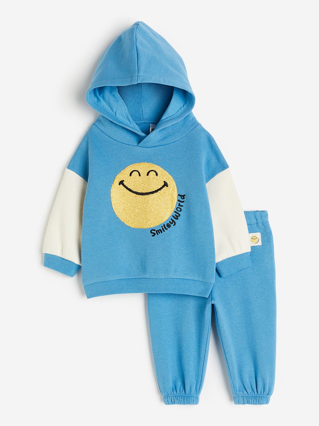 

H&M Boys Pure Cotton 2-Piece Printed Sweatshirt Set, Blue