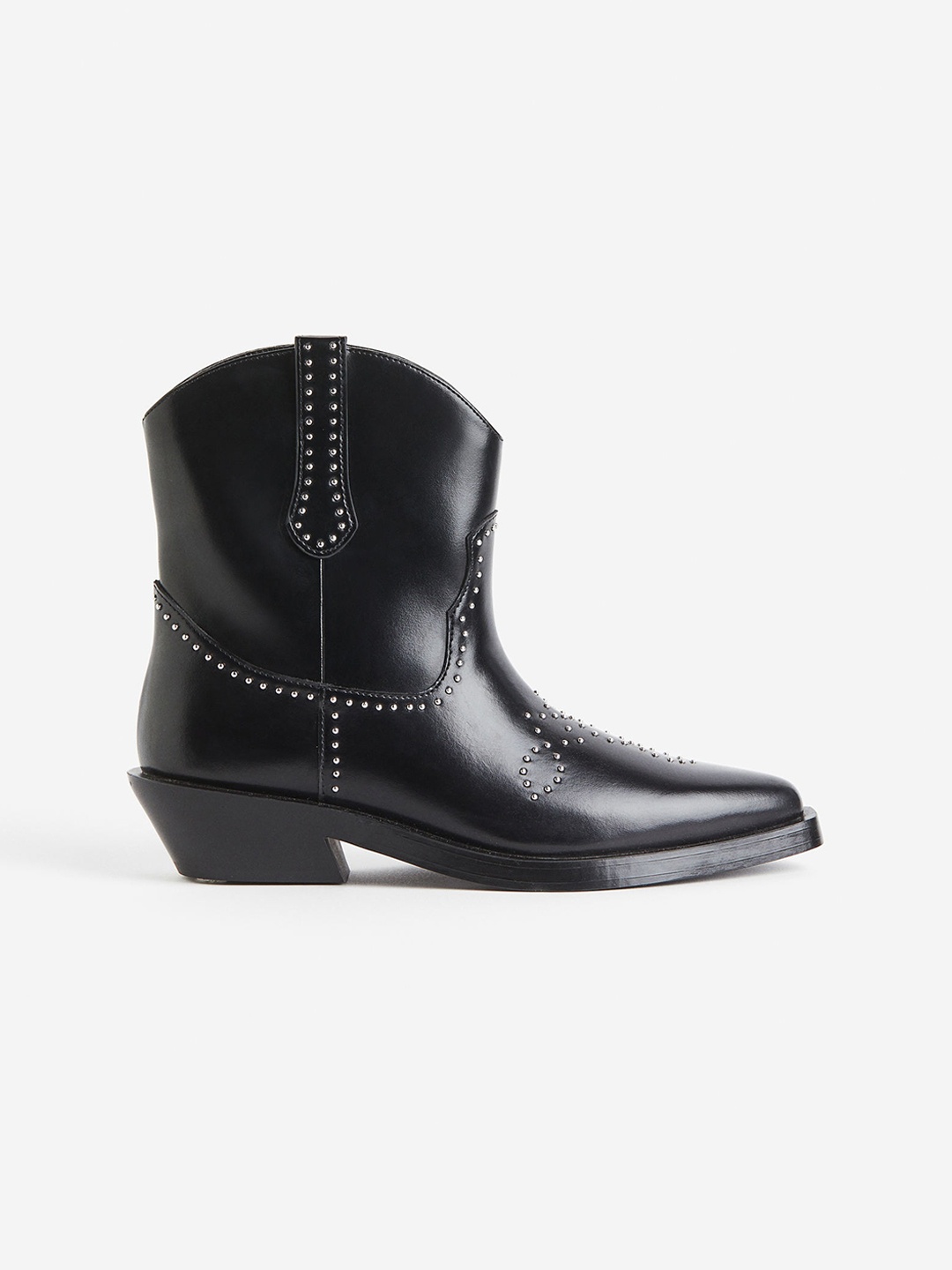 

H&M Women Studded Cowboy boots, Black