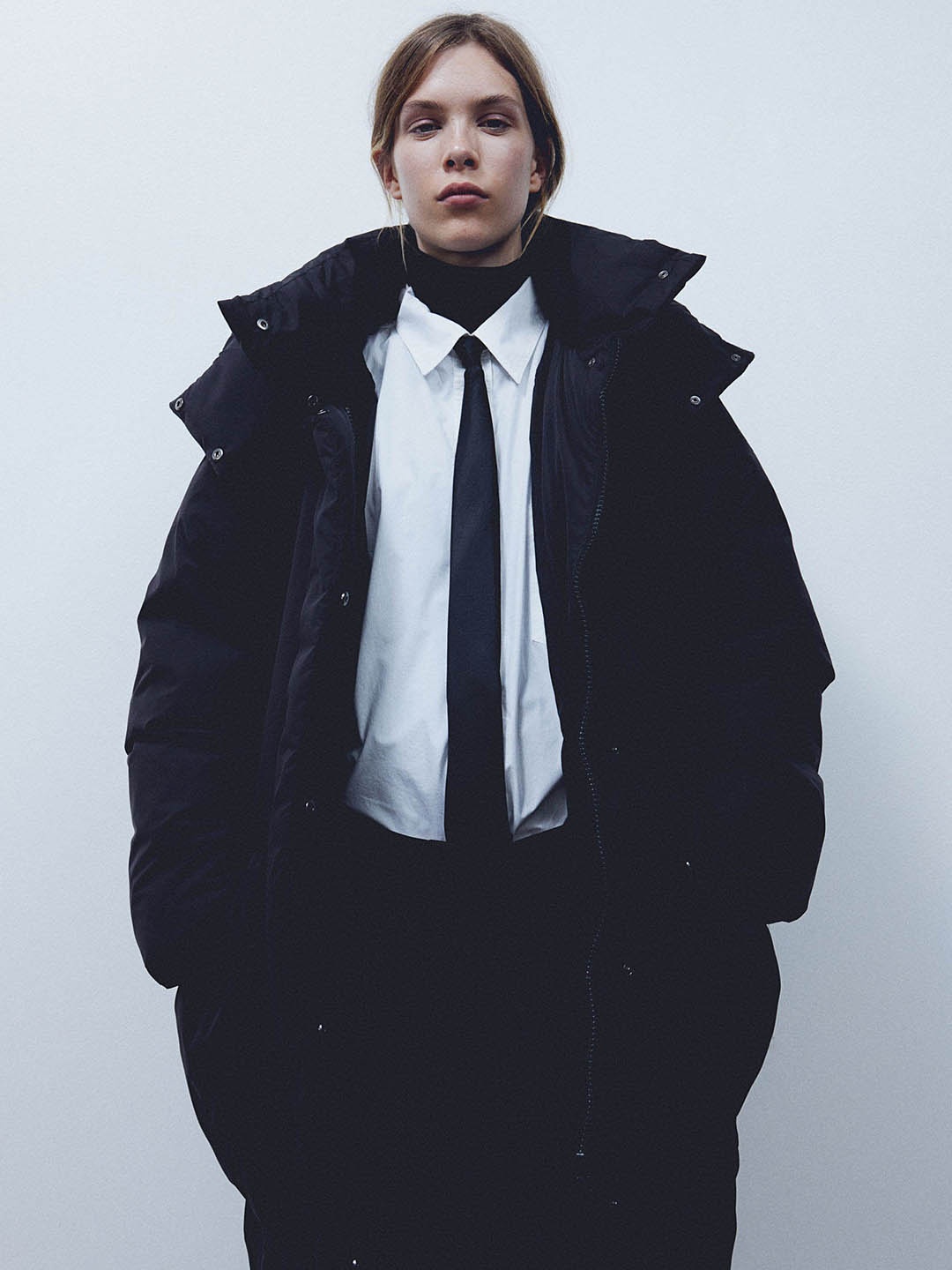 

H&M Oversized Padded Coat, Black