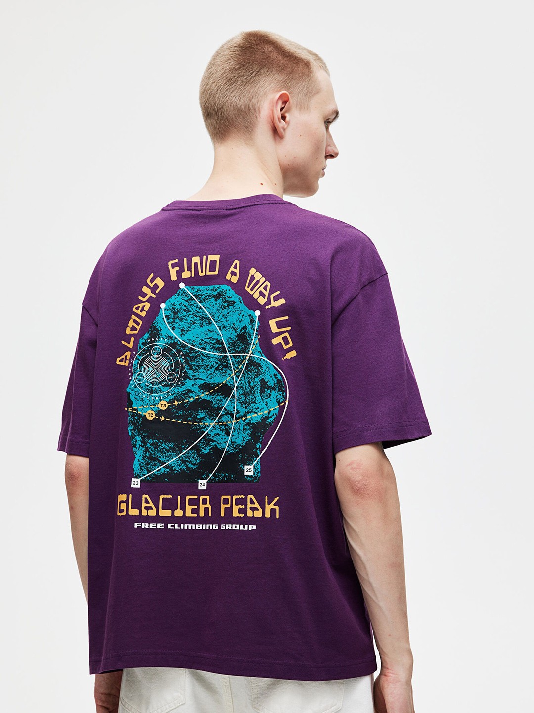 

H&M Pure Cotton Loose-Fit T-Shirt, Purple