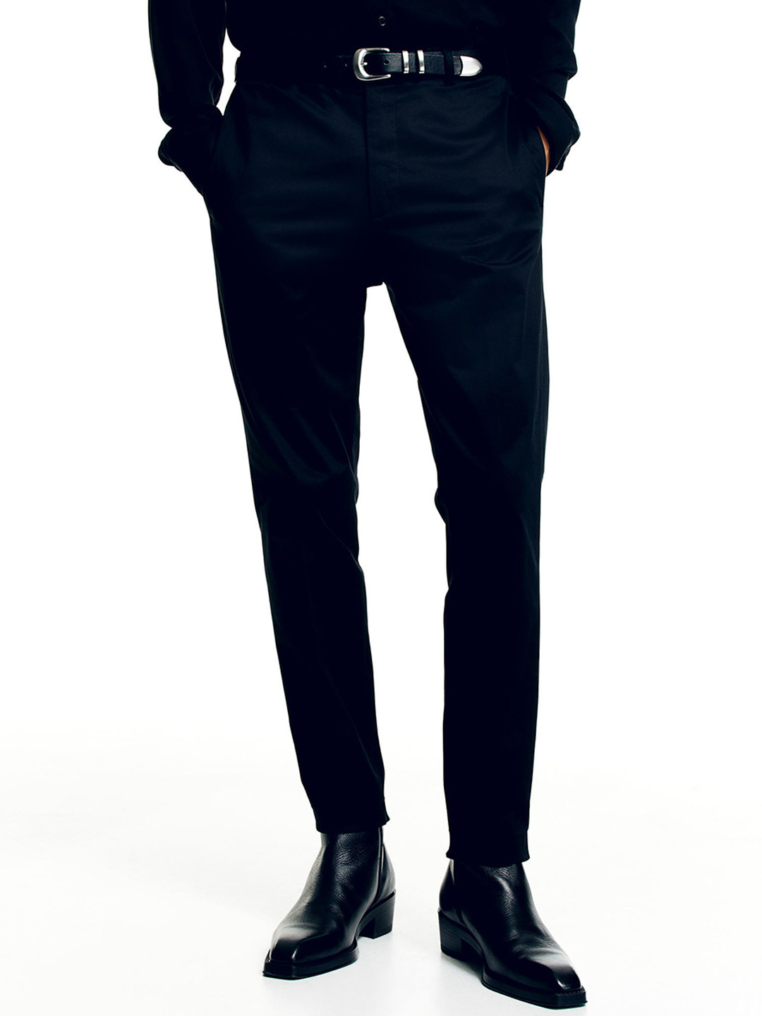 

H&M Men Slim-Fit Suit Trousers, Black