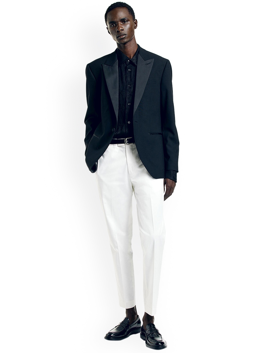 

H&M Slim Fit Suit Trousers, White