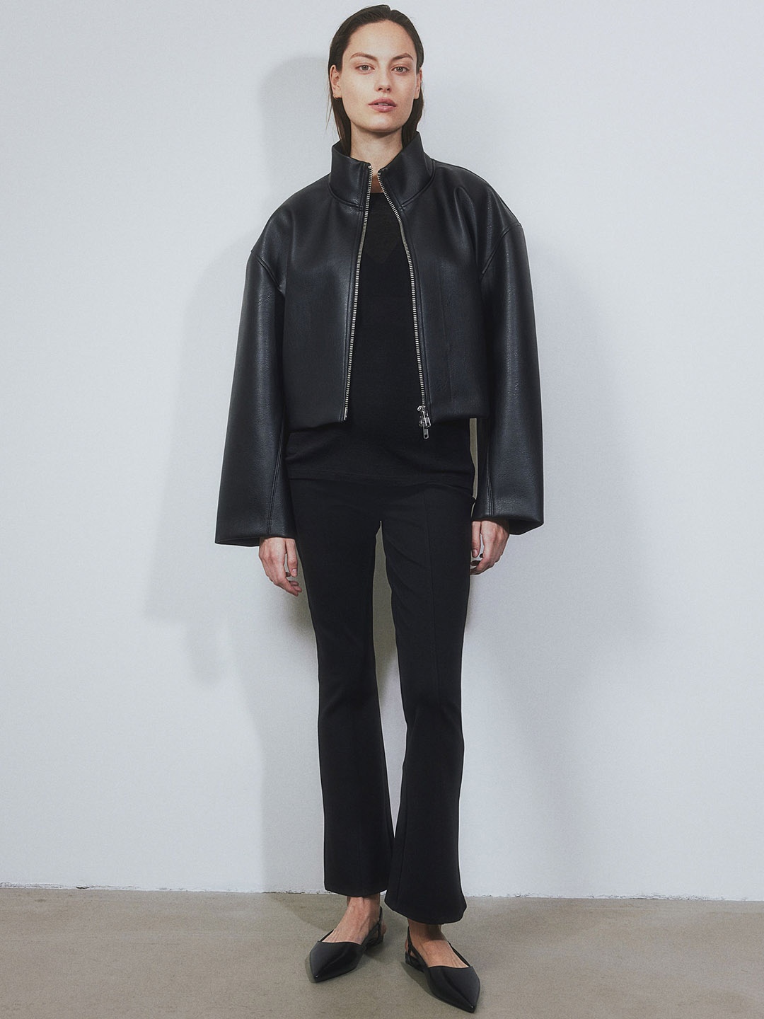 

H&M MAMA Tailored Jersey Trousers, Black