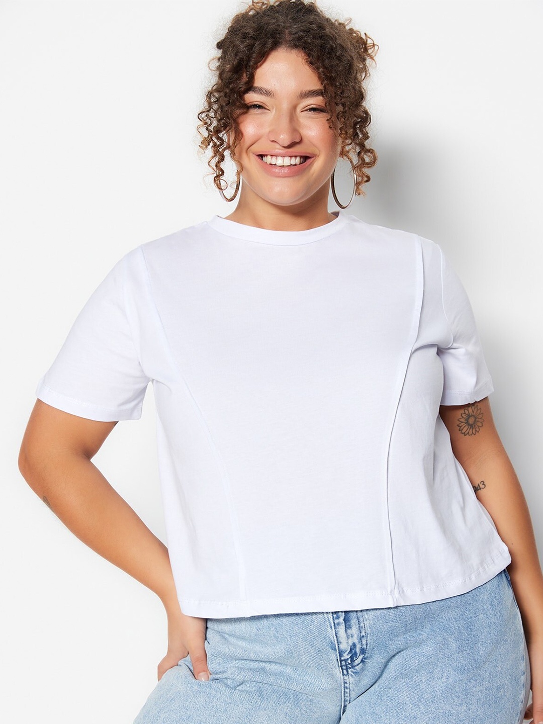 

Trendyol Casual Pure Cotton T-shirt, White