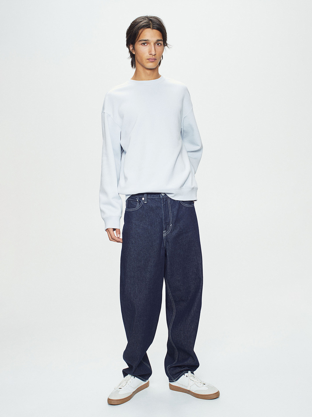 

H&M Loose Fit Sweatshirt, Blue
