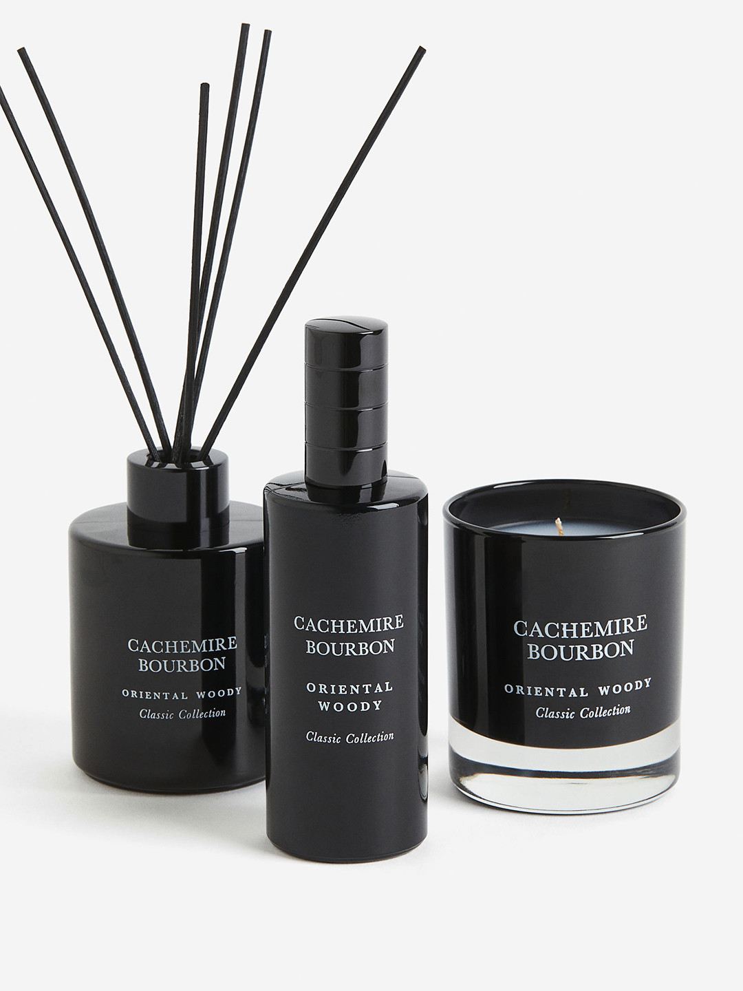 

H&M Black Scented Candle In Glass Holder