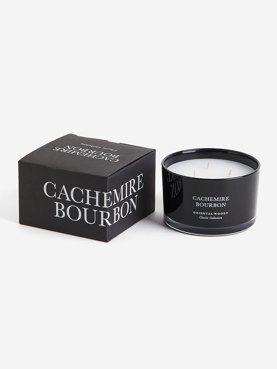 

H&M Black Scented Candle In Glass Holder