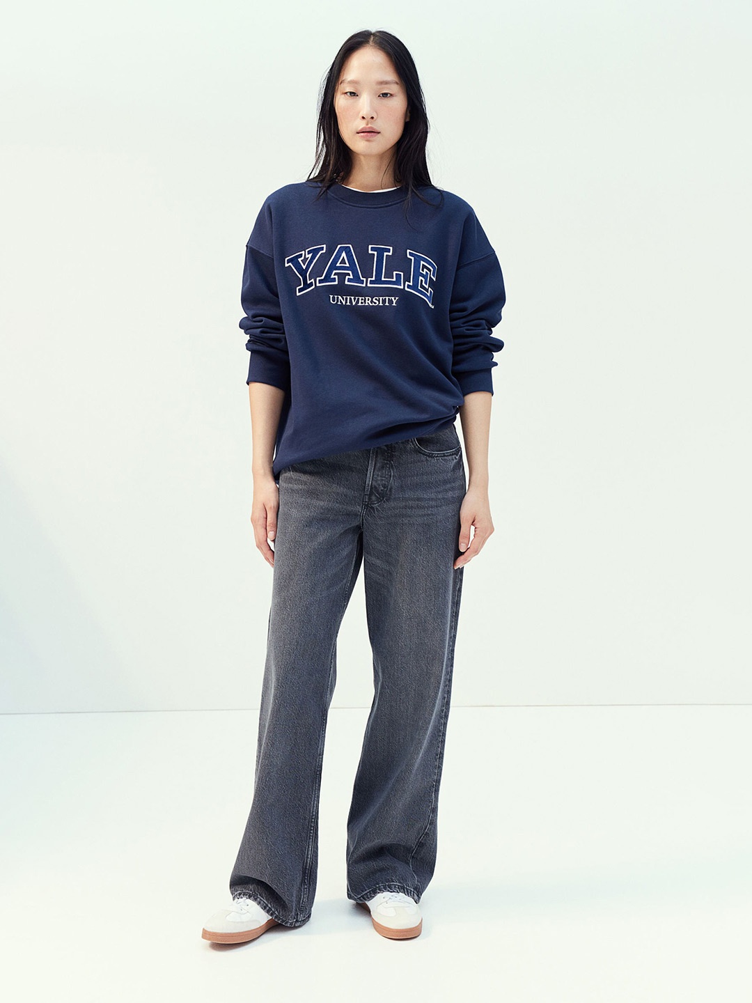 

H&M Oversized Sweatshirt, Navy blue