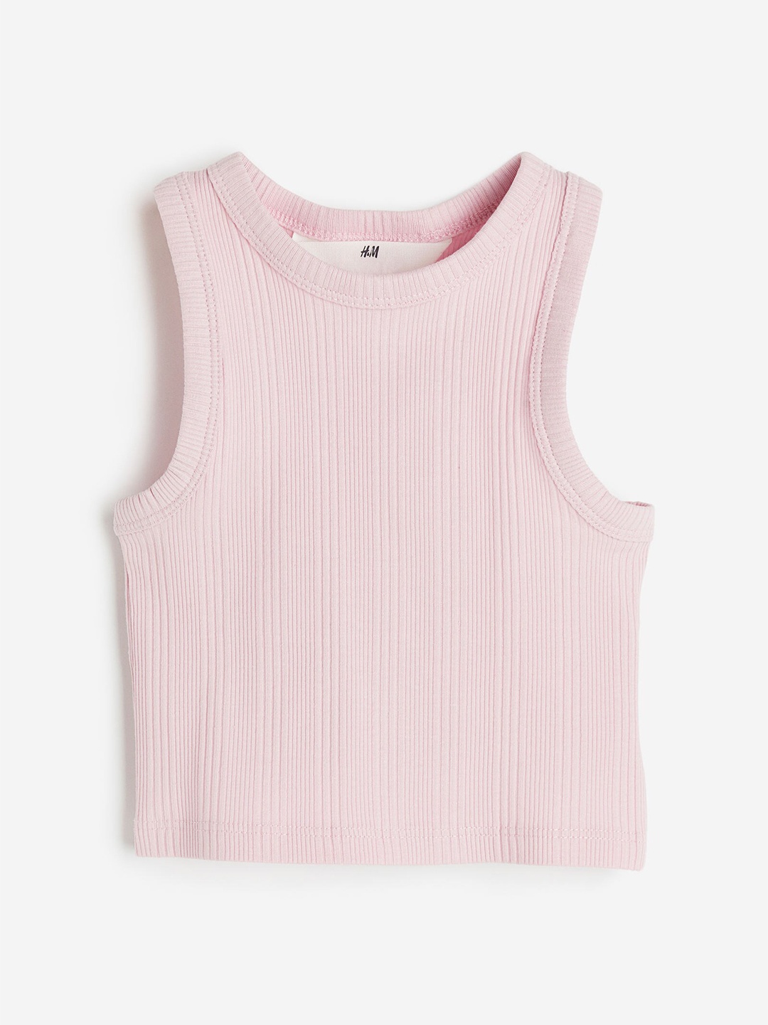 

H&M Girls Ribbed Vest Top, Pink