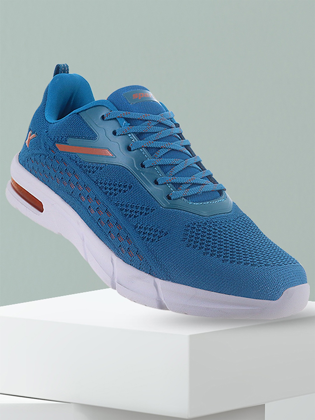 

Sparx Men Textured Lace Up Running Shoes, Blue