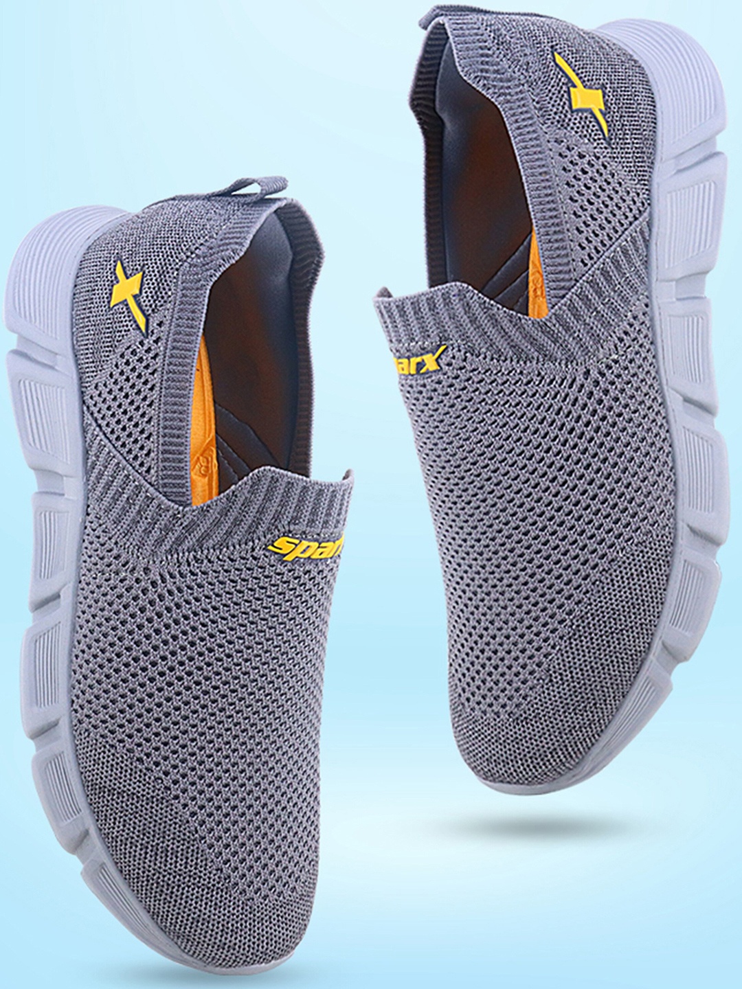 

Sparx Men Textured Slip On Walking Shoes, Grey