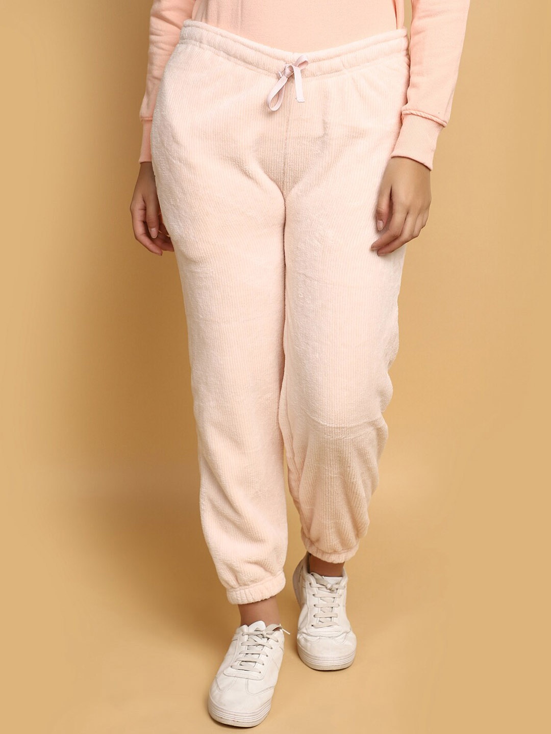 

V-Mart Women Mid-Rise Cotton Track Pants, Pink