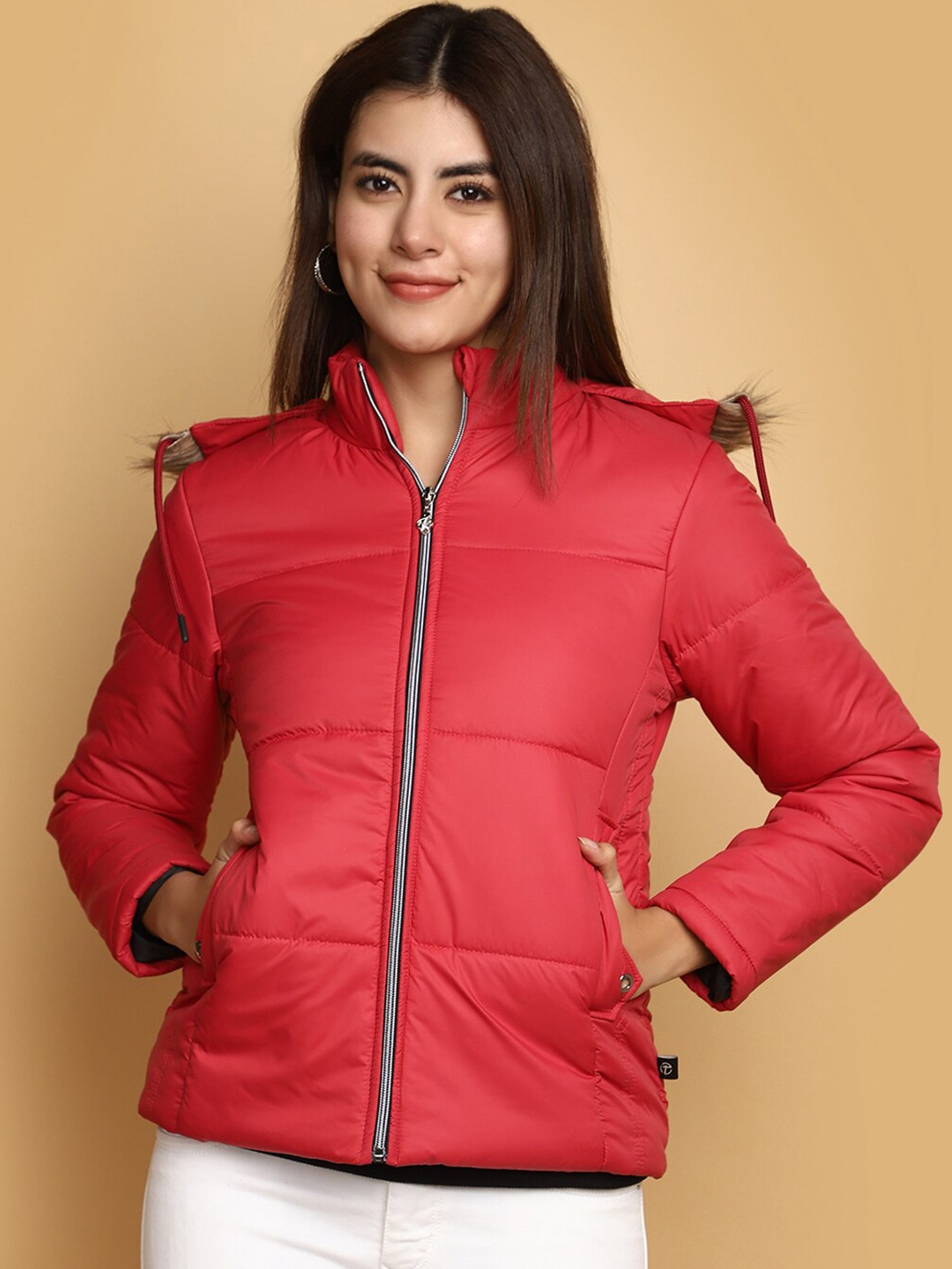 

V-Mart Lightweight Hooded Padded Jacket, Pink