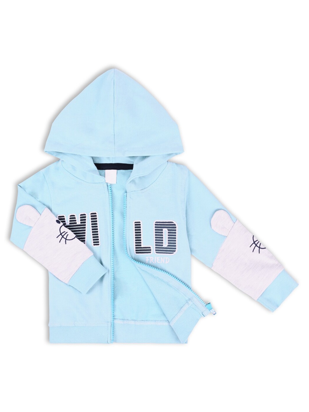 

Wish Karo Kids Graphic Printed Hooded Cotton Sweatshirt, Blue