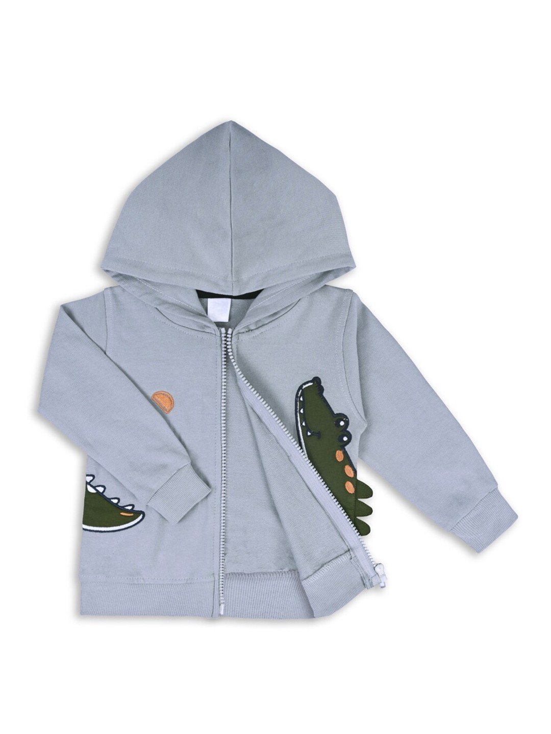 

Wish Karo Kids Graphic Printed Hooded Cotton Sweatshirt, Grey