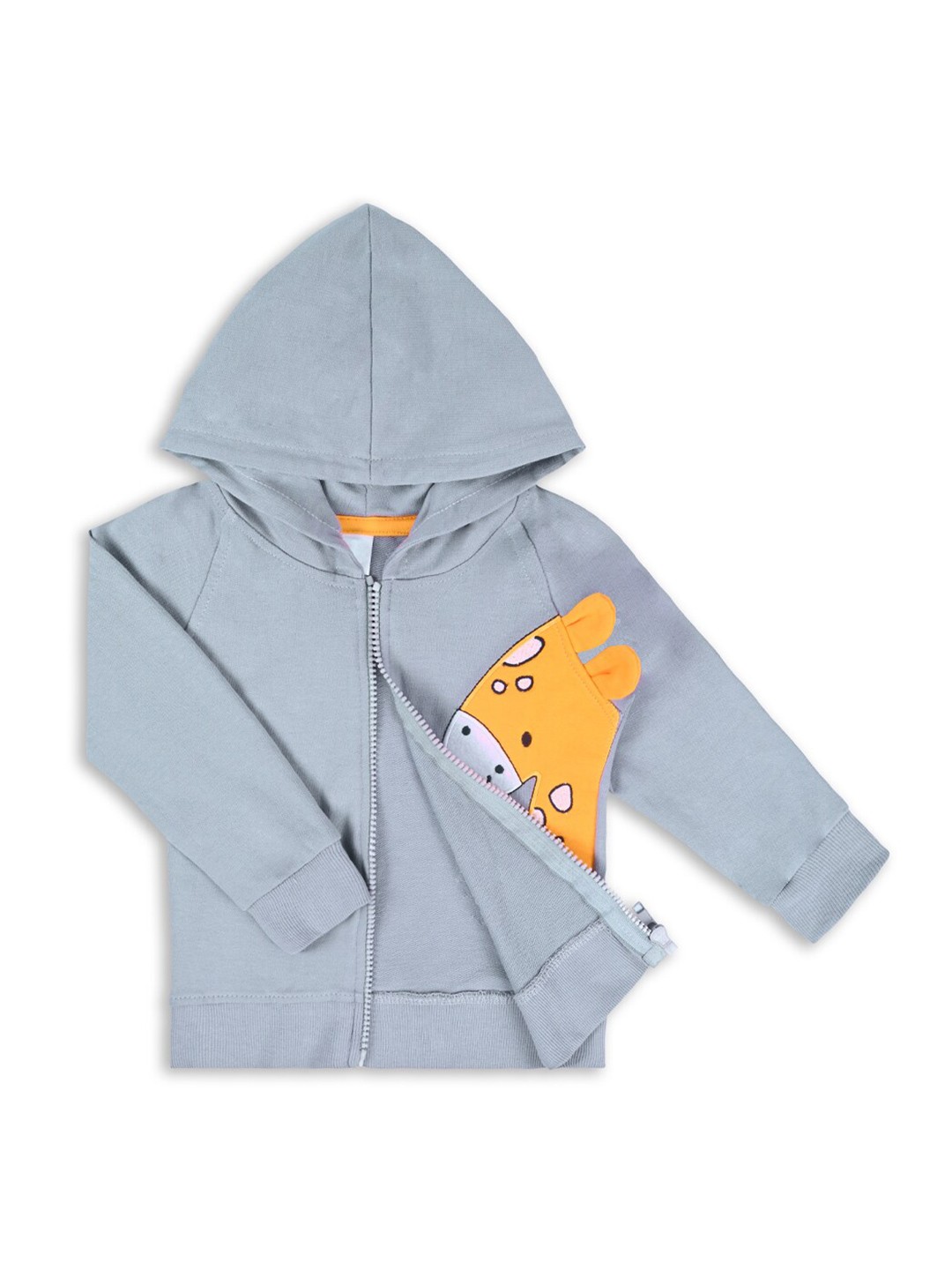 

Wish Karo Kids Graphic Printed Hooded Cotton Sweatshirt, Grey