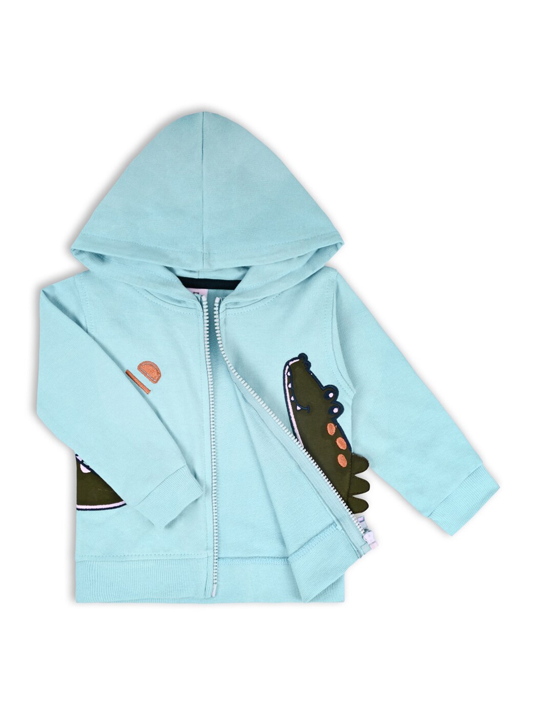 

Wish Karo Infants Applique Hooded Dri-FIT Front Open Sweatshirt, Blue