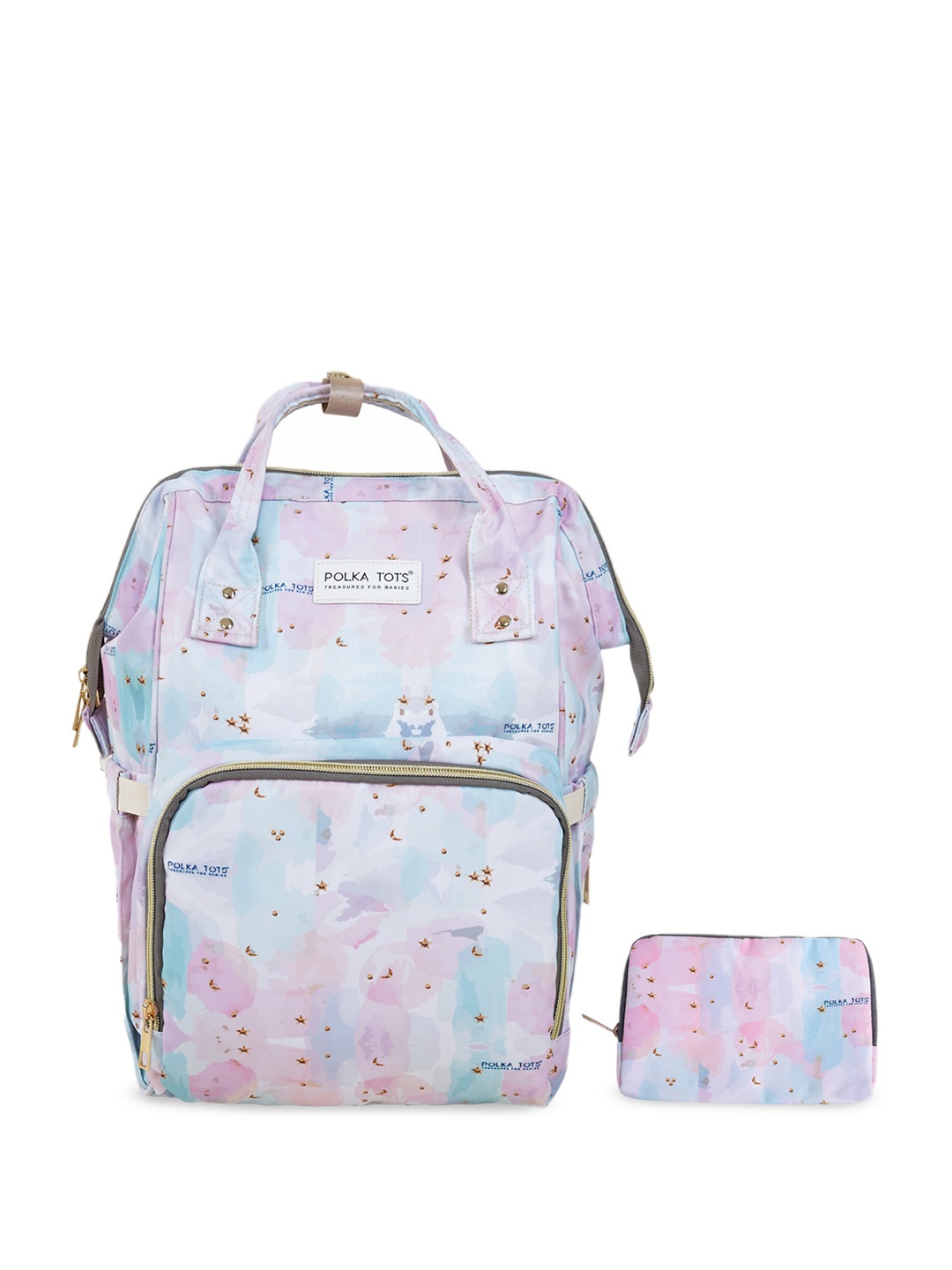 

Polka Tots Kids Printed Diaper Bag, Purple