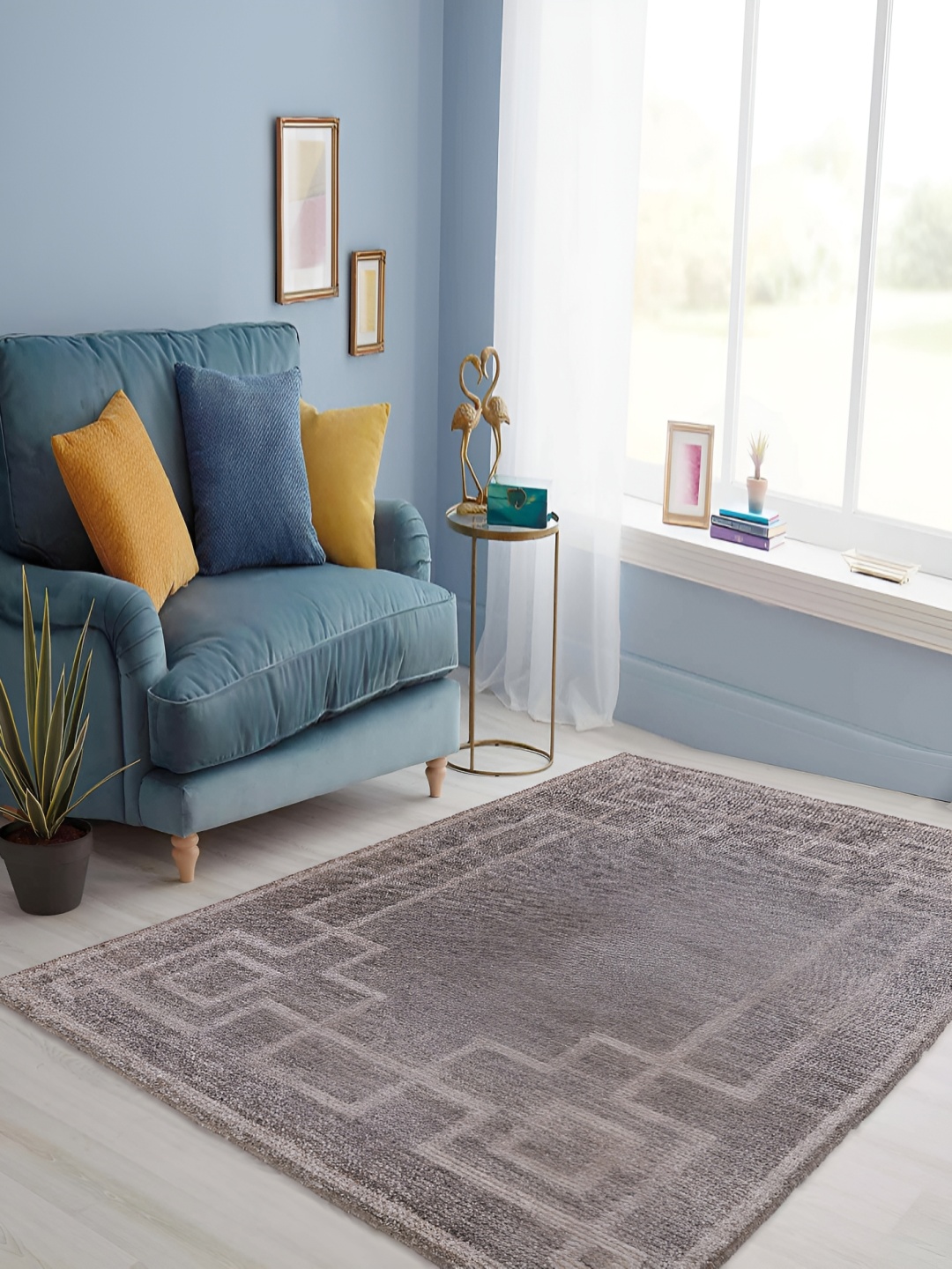 

PEQURA Brown Handmade Woollen Carpet