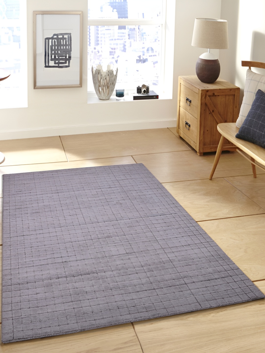 

PEQURA Grey Handmade Woollen Carpet