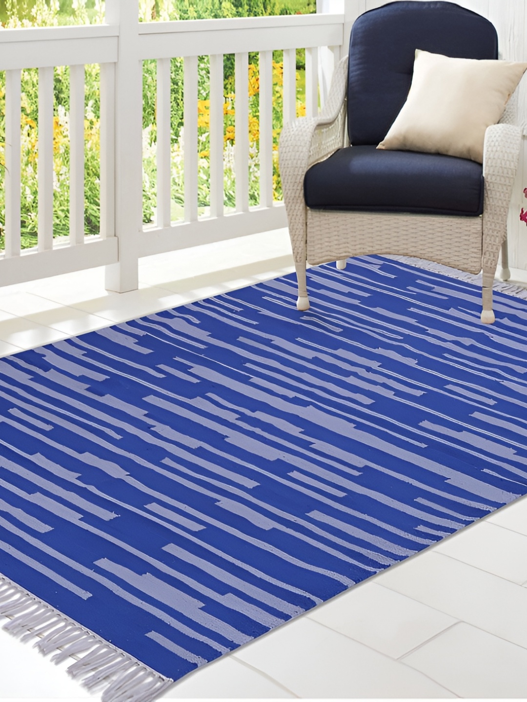 

PEQURA Blue & Grey Handmade Woollen Carpet