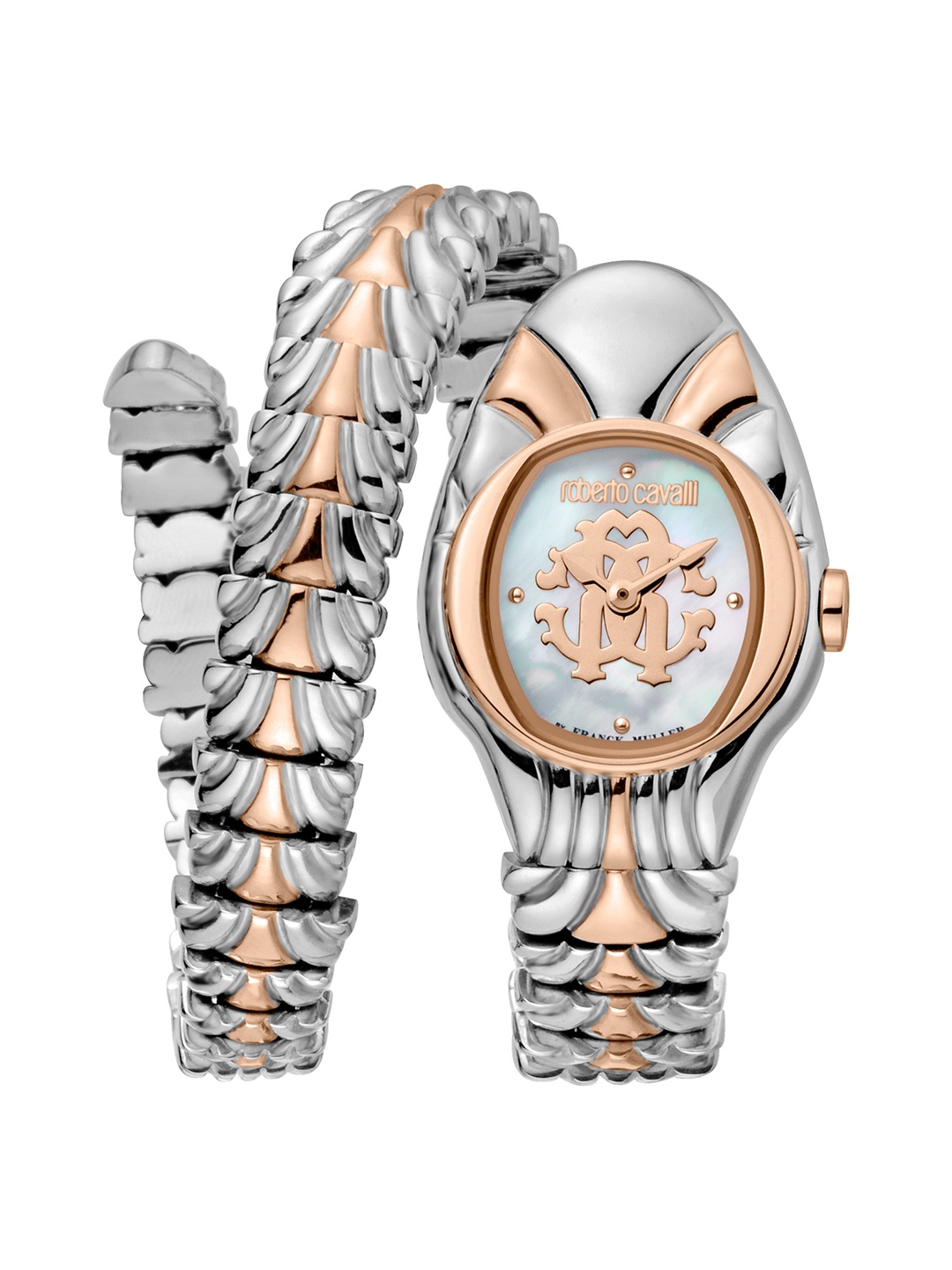 

Roberto Cavalli by Franck Muller Women White Dial & Multicoloured Stainless Steel Straps Watch RV1L115M0071, Multi