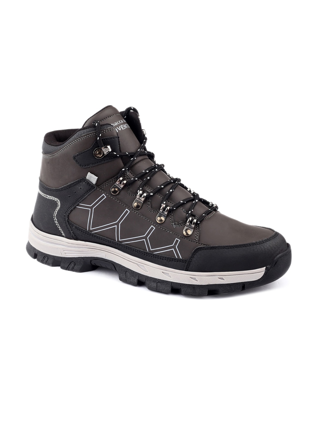 

bacca bucci Men WILD TRACK Waterproof Leather Hiking Shoes, Grey