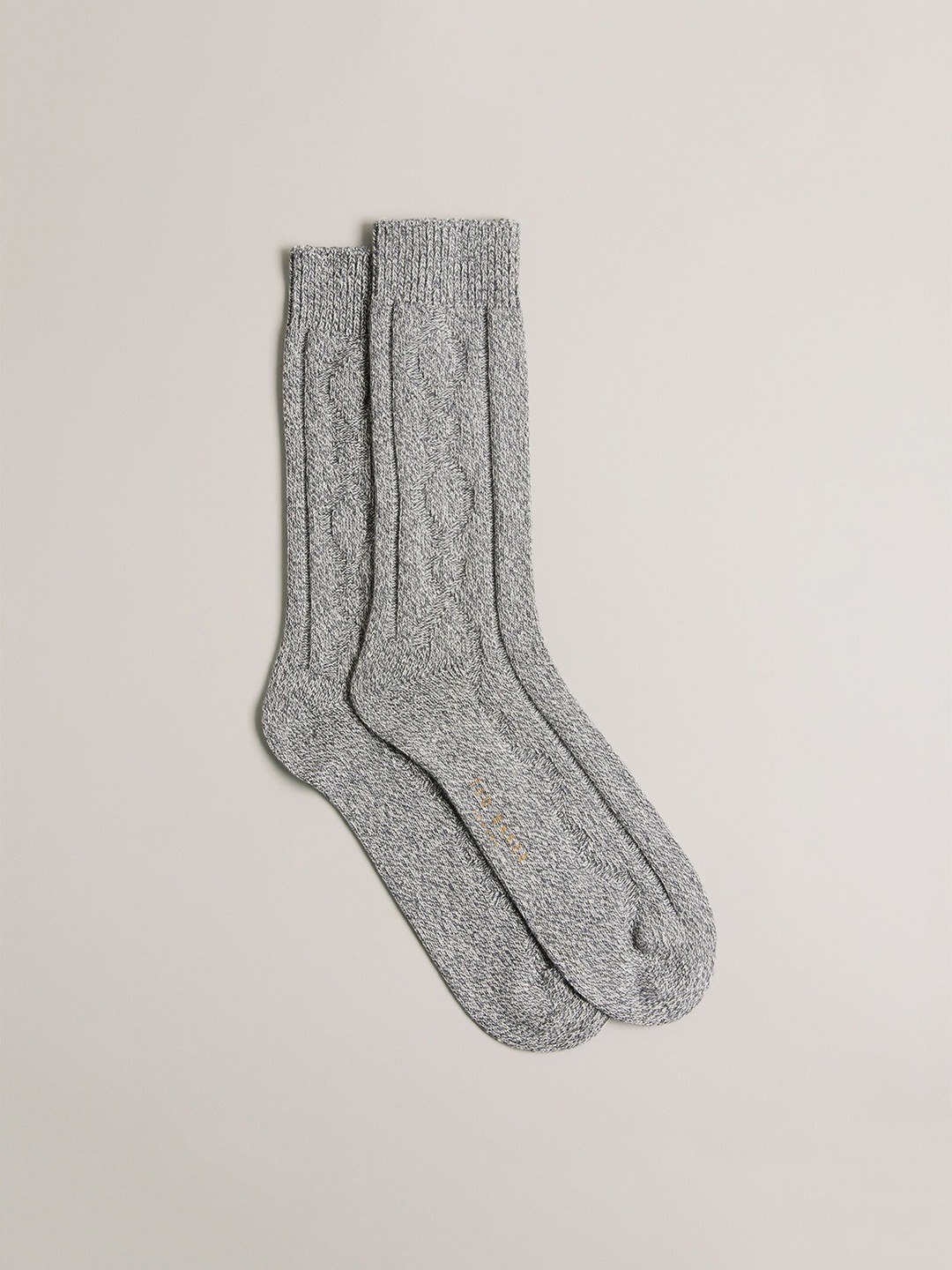 

Ted Baker Men Cable Knit Cotton Hiking Socks, Grey