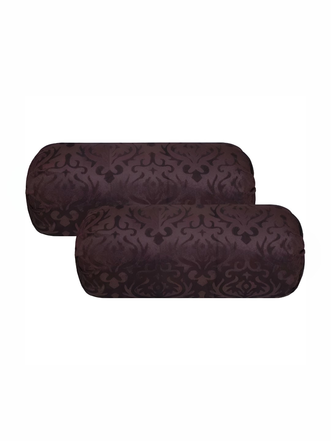 

hargunz Coffee Brown 2 Pieces Ethnic Motifs Printed Bolster Covers