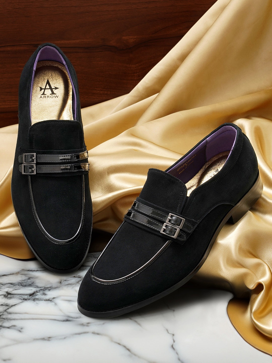 

Arrow Men FERREL Leather Formal Loafers, Black