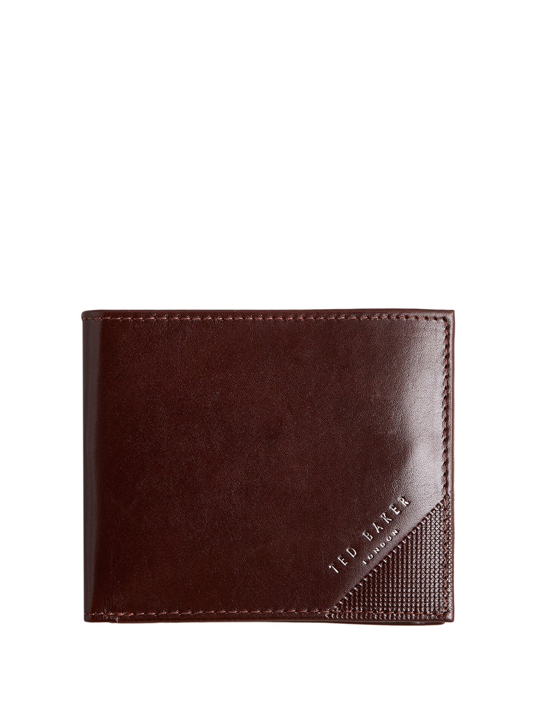 

Ted Baker Men Leather Two Fold Wallet, Brown