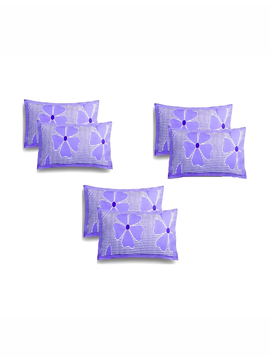 

Supreme Home Collective Lavender 6 Pieces Floral Pure Cotton Rectangle Pillow Covers