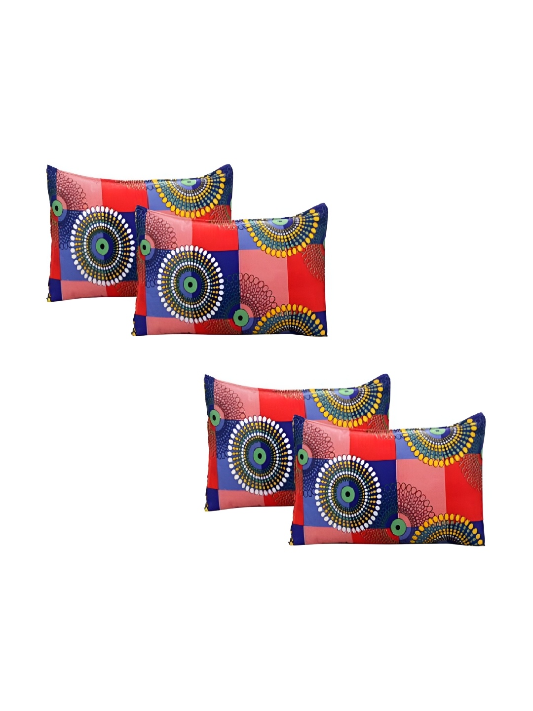

Supreme Home Collective Red 4 Pieces Abstract Pure Cotton Rectangle Pillow Covers