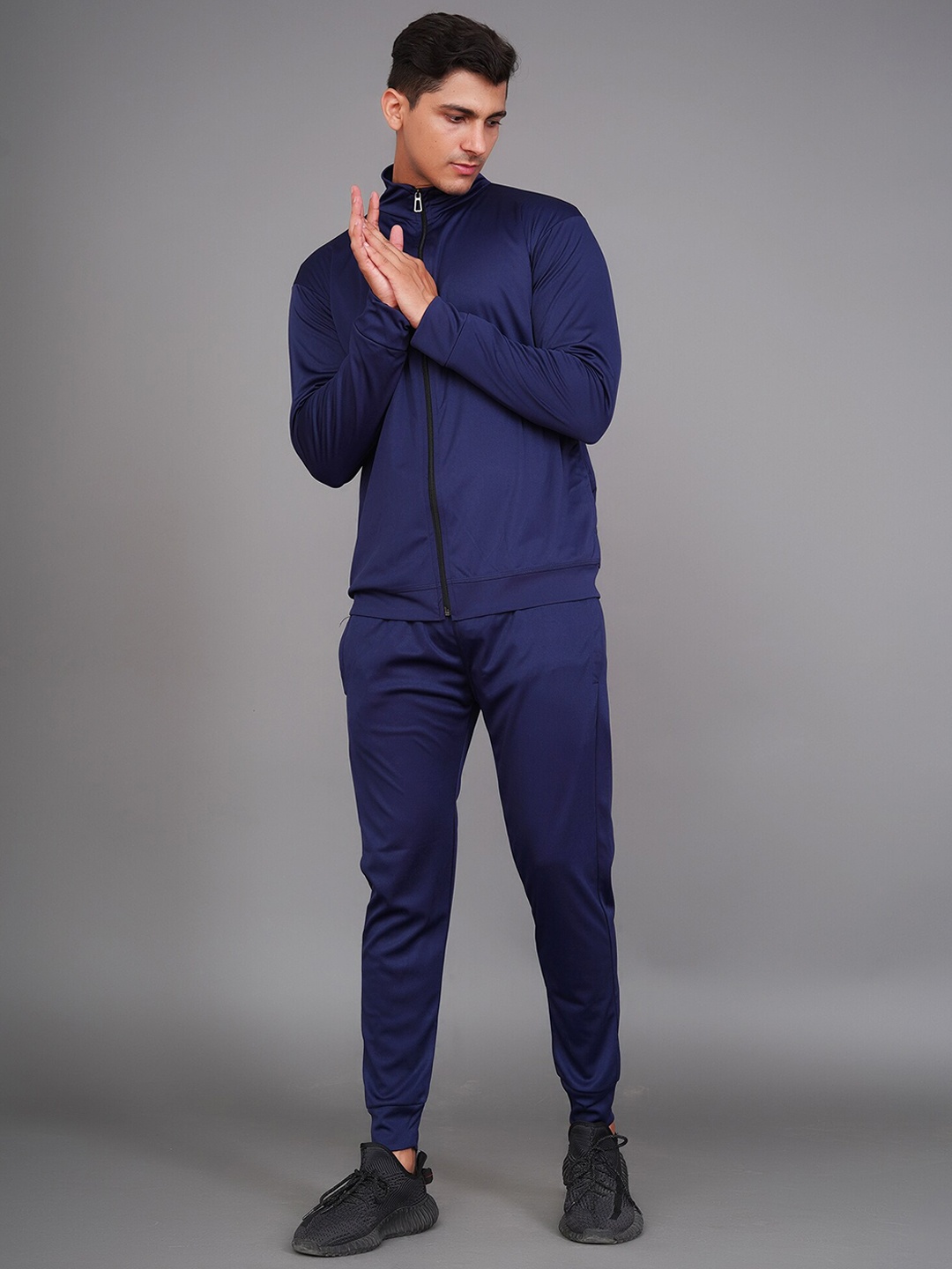 

KRAASA Men Mid-Rise Tracksuits, Navy blue