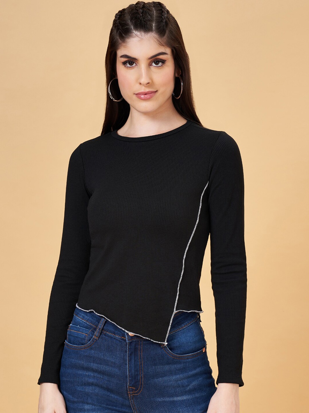 

SF JEANS by Pantaloons Slim Fit T-shirt, Black