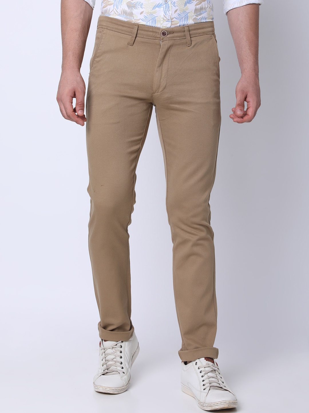 

Oxemberg Men Slim Fit Cotton Chinos, Beige