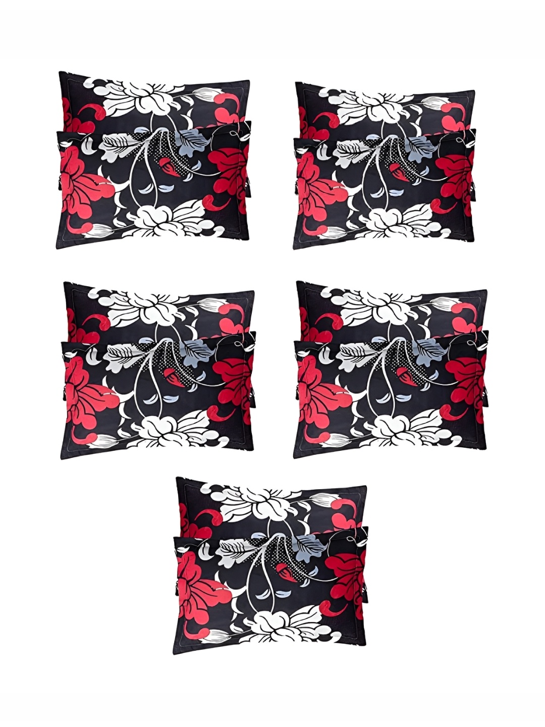 

Supreme Home Collective Black 8 Pieces Abstract Pure Cotton Rectangle Pillow Covers