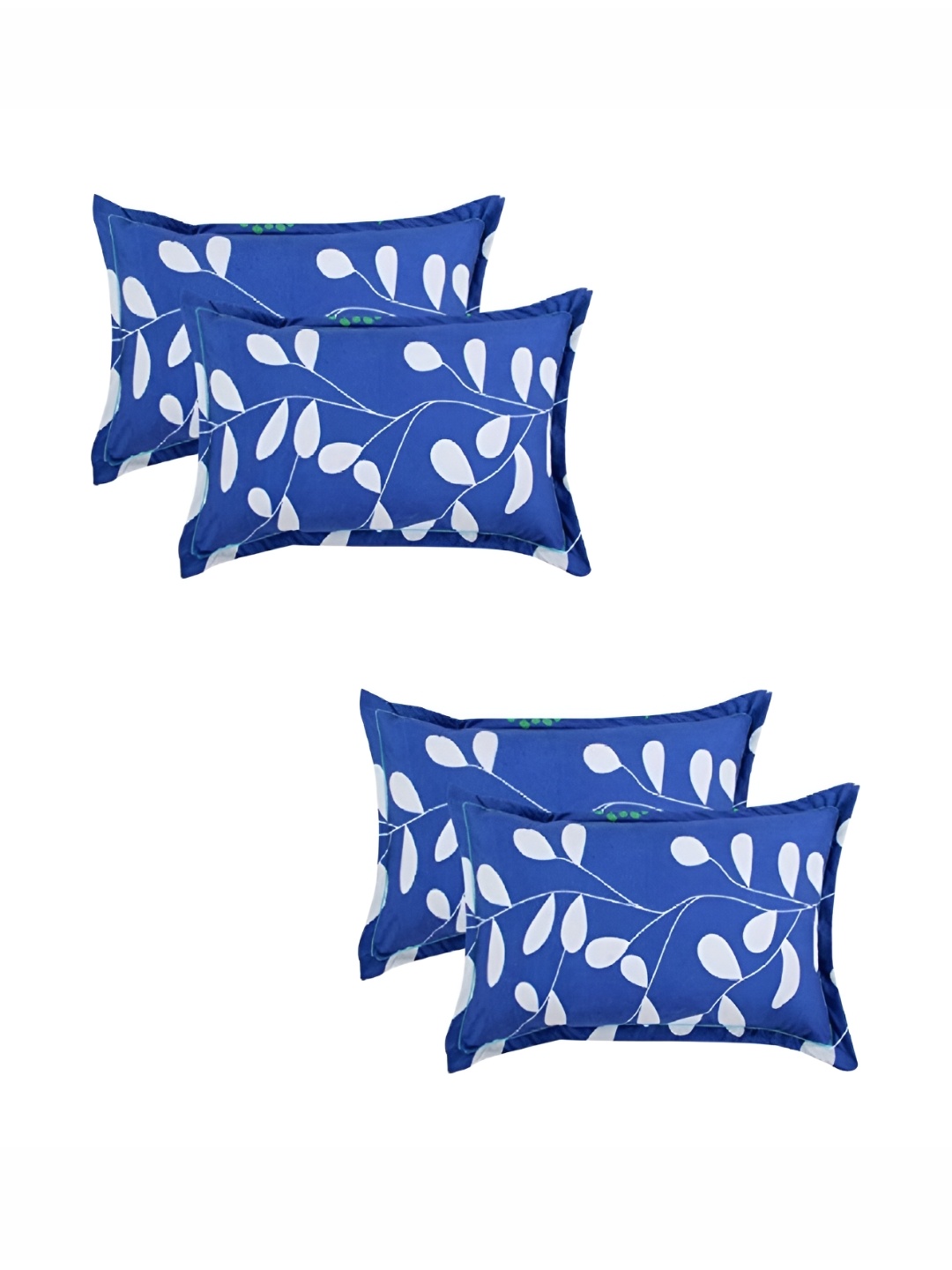 

Supreme Home Collective Blue 4 Pieces Abstract Pure Cotton Rectangle Pillow Covers