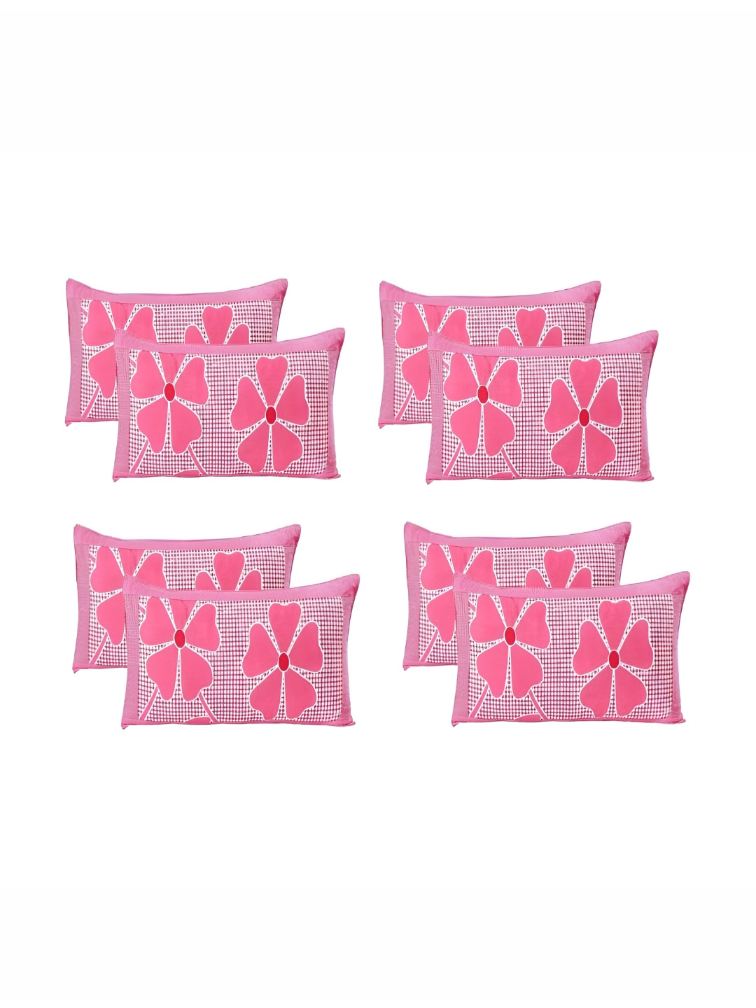 

Supreme Home Collective Pink & White 8 Pieces Abstract Cotton Rectangle Pillow Covers