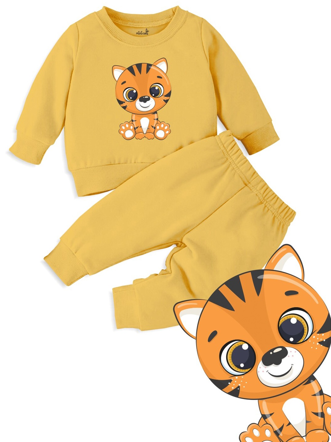 

x2o Infants Printed Sweatshirt with Joggers, Yellow