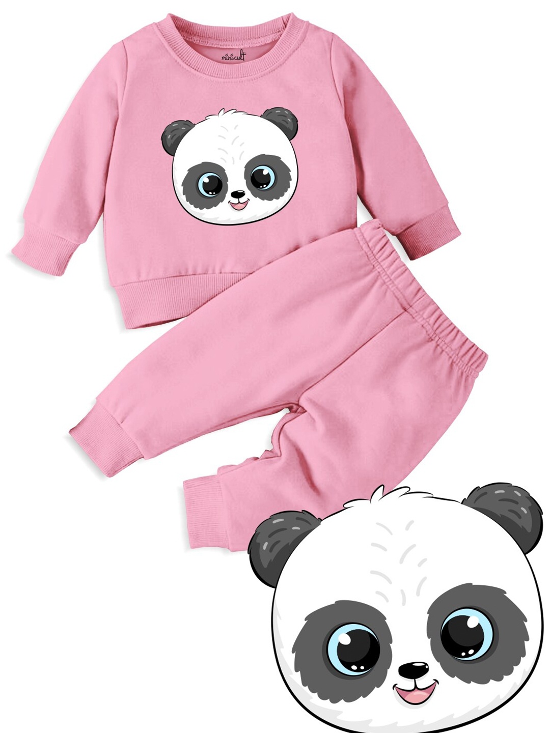 

x2o Infants Kids Graphic Printed Sweatshirt With Joggers, Pink