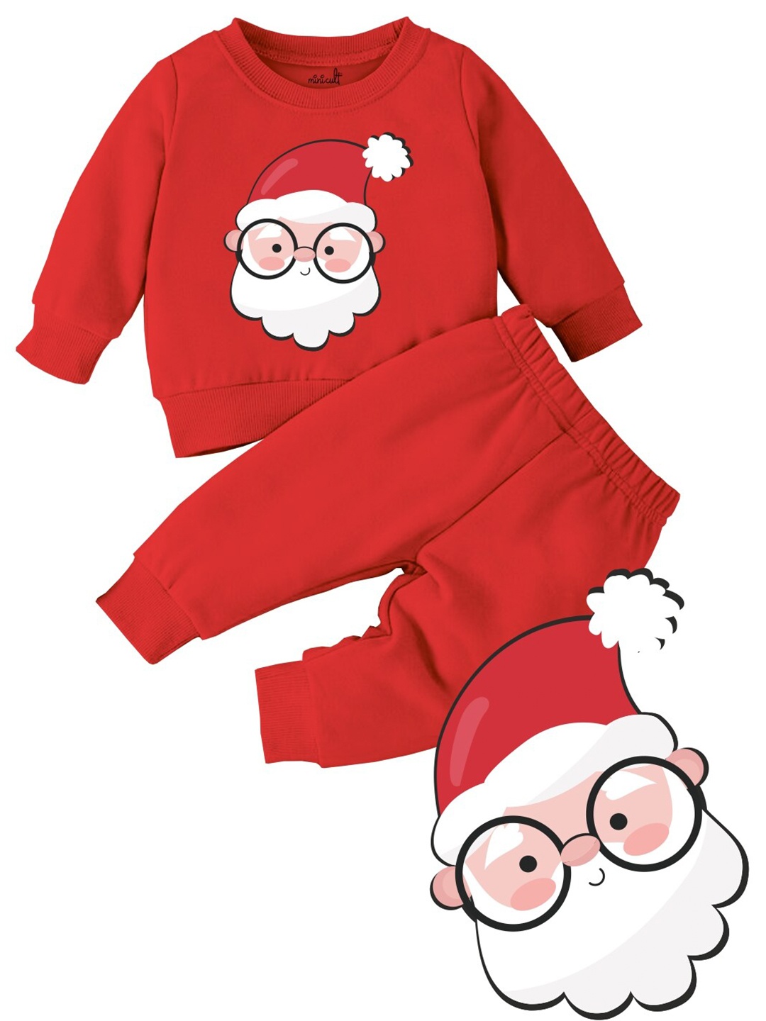 

x2o Kids Santa Claus Printed Sweatshirt With Joggers, Red