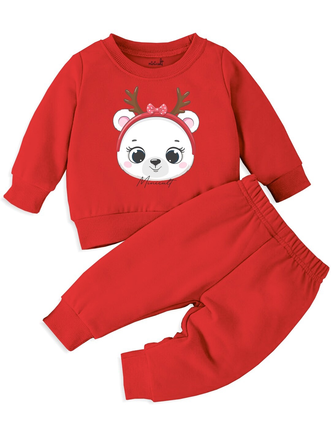 

x2o Infants Kids Graphic Printed Sweatshirt With Joggers, Red