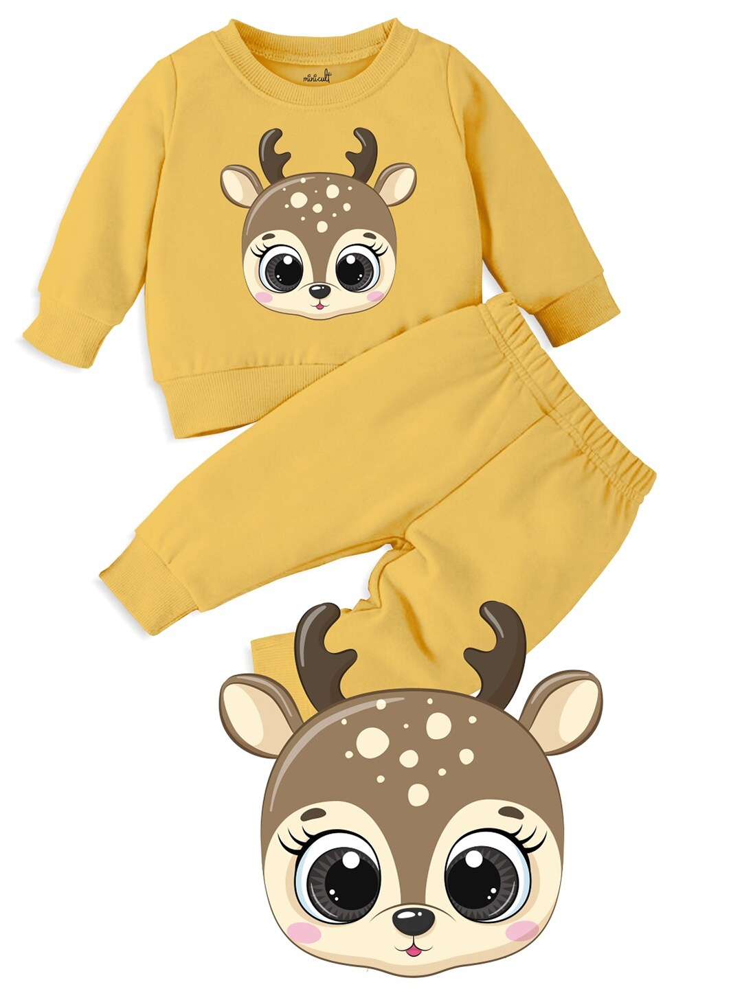 

x2o Kids Printed T-shirt with Pyjamas, Yellow