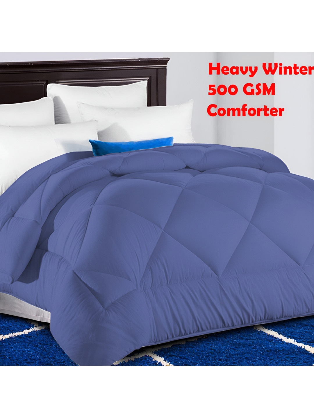 

LINENOVATION Blue Heavy Winter 500 GSM Queen Bed Comforter